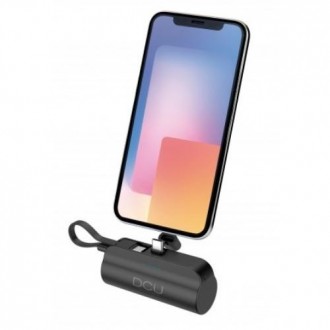 MINI POWER BANK 5.000MAH NEGRO CON SOPORTE