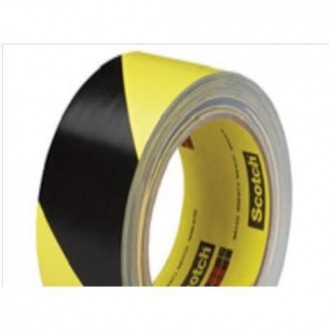 CINTA VINILO FRANJA SEGURIDAD NEGRO AMARILLO   766