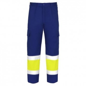 PANTALON ALTA VISIBILIDAD TERGAL AZUL MARINO T-40