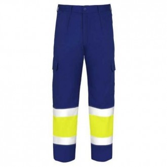 PANTALON ALTA VISIBILIDAD TERGAL AZUL MARINO T-64