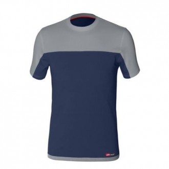 CAMISETA STRETCH AZUL/GRIS 8772 T-S