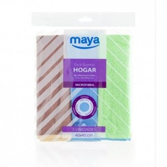 BAYETA MICROFIBRA HOGAR 40X40 (PACK-3) 7112