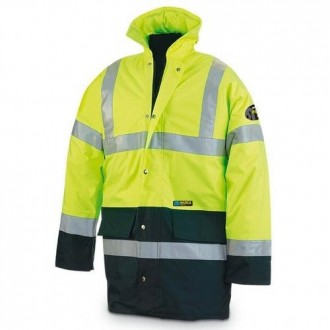 PARKA FLUO MIXTA AMARILLA/AZUL T.M 288PFMIXYFA