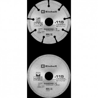 JUEGO DE 2 DISCOS DE DIAMANTE SURTIDOS 115MM