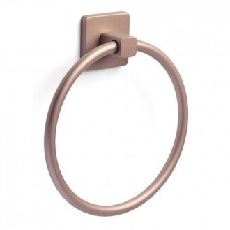 TOALLERO ARO BAÑO ADHESIVO KALO ORO ROSA 6320426