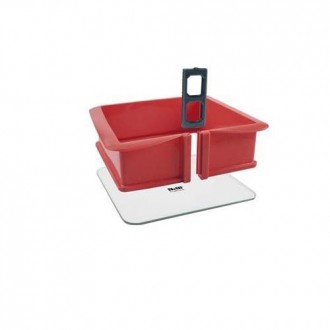 MOLDE SILIC DESMONTABLE CUADRADO BASE CRISTAL 21CM