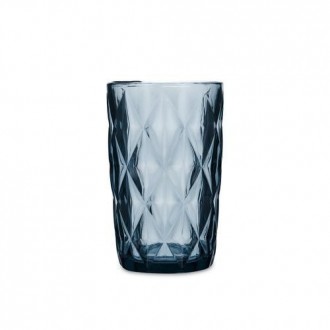 VASO ALTO AZUL 6UDS VIDRIO 40CL MAIA QUID 5428065