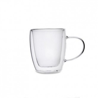 TAZA DOBLE PARED VIDRIO TRANSPAR 30CL SERENIA QUID