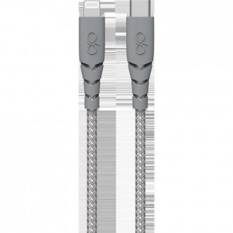 CABLE USB-C/ USB-C LIGTNG 1.2M 3A GRIS F149006