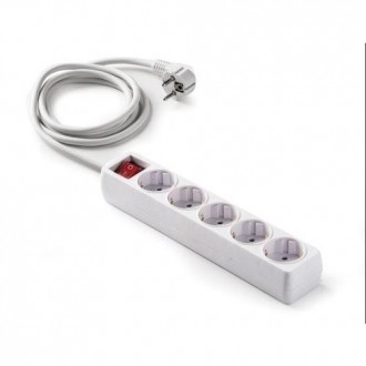 BASE 5 TOMAS/TT. CON INTERRUPTOR CABLE 3 M. 9/805