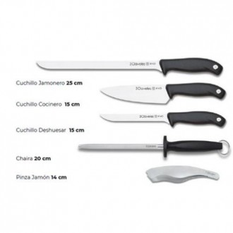 SET CUCHILLO JAMONERO EVO 5 PIEZAS 01940