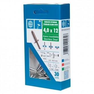REMACHE INOX/INOX 4,8X10MM. ECOBLISTER (C-30)