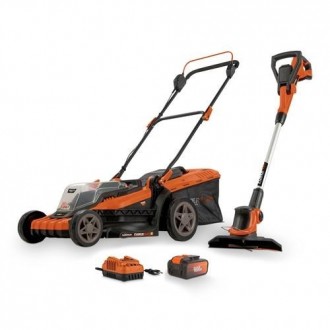CORTACESPED 40V+CORTABORDES 20V+BATERIA 40V+CARGAD