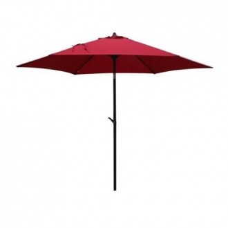 PARASOL ACERO ROJO DIAMETRO 2.7M 893414