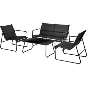 JUEGO MUEBLES EXTERIOR 4PCS NEGRO X99001680