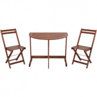 CONJUNTO BISTRO 1 MESA 2 SILLAS ACACIA VT2200290