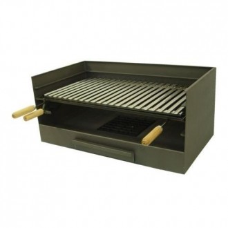 CAJON BARBACOA CON PARRILLA INOX. 61X40X33CM.71515