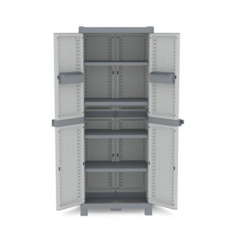 ARMARIO DE RESINA WAVE ALTO GRIS 181X70X43CM