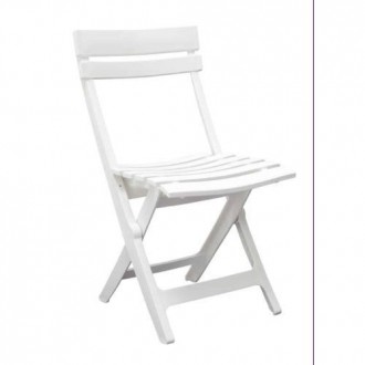 SILLA MIAMI PLEGABLE BLANCO 80X42X50CM. 49036096