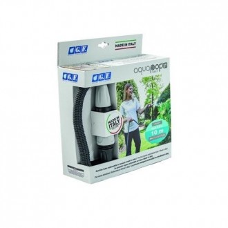 KIT MANGUERA EXTENSIBLE 10M AQUAPOP GRIS EASY