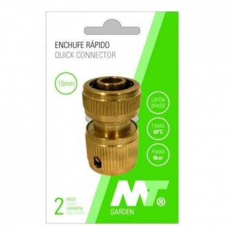 CONECTOR RAPIDO LATON PARA MANGUERA 15MM
