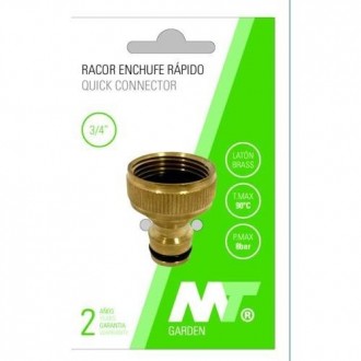 RACOR LATON ROSCA H 1' CON ENCHUFE RAPIDO MACHO