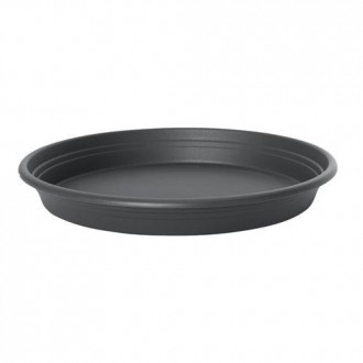 PLATO MACETA BALCON REDONDO ANTRACITA 22CM.