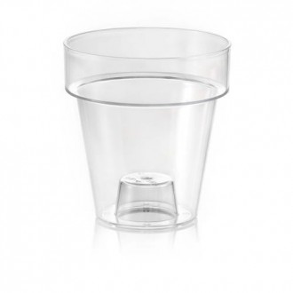 MACETA PLASTICO TRANSPARENTE 20CM. PORTO CLEAR