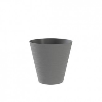 MACETA CON RESERVA DE AGUA 20CM. GRIS  HOOP
