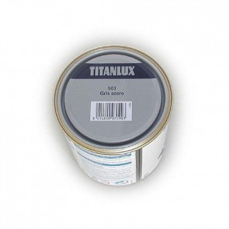 ESMALTE TITANLUX 750 ML. 503 001 GRIS ACERO