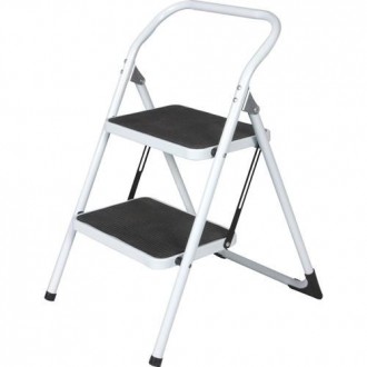 TABURETE ACERO/GOMA PLEGABLE 2 PELDAÑOS TAS-2