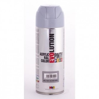 PINTURA SPRAY PINTY PLUS GRIS BRILL. RAL7001 520ML