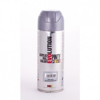 PINTURA SPRAY PINTY PLUS PLATA BRILL.RAL9006 520ML