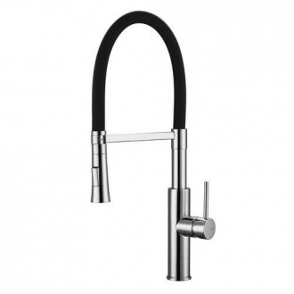 GRIFO COCINA DIRIGIBLE FLEXYFORM CROMO/NEGRO