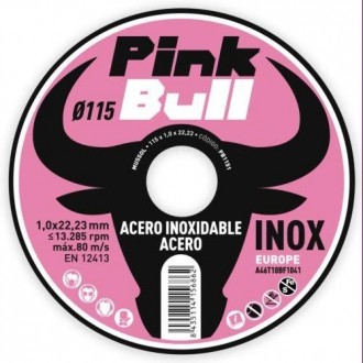 DISCO CORTE EXTRAF. INOX. PINK BULL 115 MM. PB1151