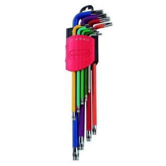 JUEGO LLAVES TORX COLOR XL 9 PIEZAS T10-T50