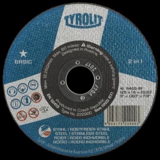DISCO CORTE ACERO/INOXIDABLE 125X2.5X22.23 223022