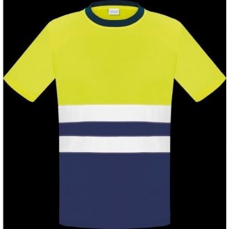 CAMISETA A.V BICOLOR AMARILLO MANGA CORTA L3000 XL