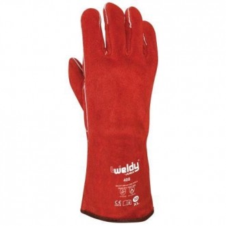 GUANTE SOLDADOR ROJO TALLA UNICA H408 PAR
