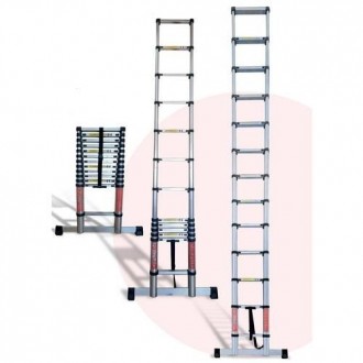 ESCALERA TELESCOPICA PLEGABLE 9 PELDAÑOS