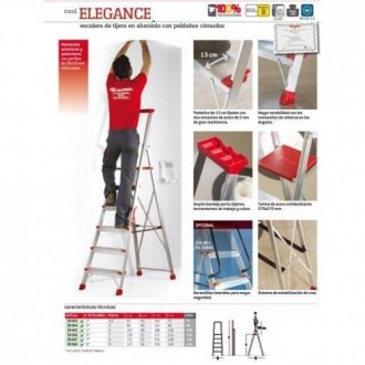 ESCALERA TIJERA 7 PELDAÑOS ELEGANCE EN947