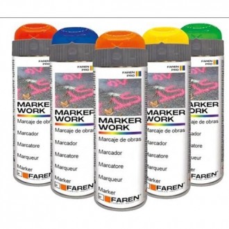 MARCADOR DE OBRA PROFESIONAL SPRAY  ROJO 500ML