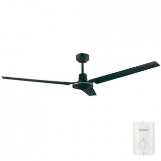 VENTILADOR TECHO SALTOK MANDO Ø142 220-240V NEGRO