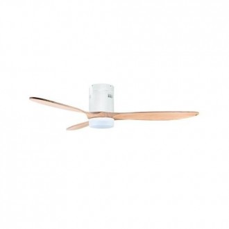 VENTILADOR TECHO DC 132CM 35W BLANCO/MADERA