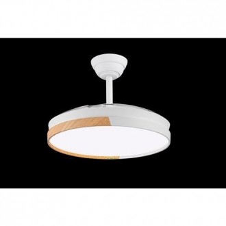 VENTILADOR TECHO ECORO DC 48W 5000LM BCO/MADERA