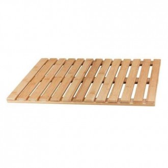 REJILLA PARA DUCHA RECTANGULAR BAMBU 60X40CM