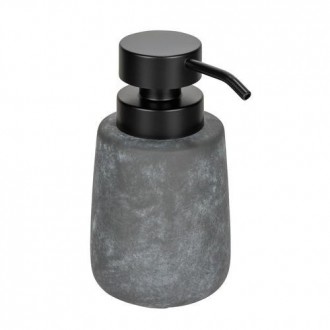 DOSIFICADOR JABON CERAMICA SACILE 400ML GRIS NEGRO