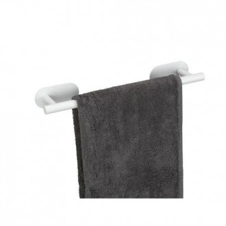 TOALLERO BARRA ACERO INOX 40CM TURBO-LOC BLANCO