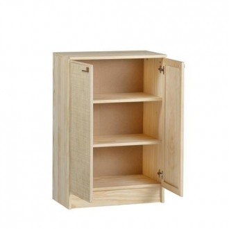 APARADOR MADERA Y FIBRA NATURAL AURA 65X36X96CM