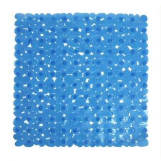 ALFOMBRA BAÑO ANTIDESLIZ. 54X54 AZUL  MARELIA 5223